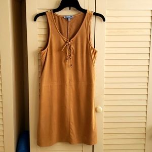 Suede mini dress